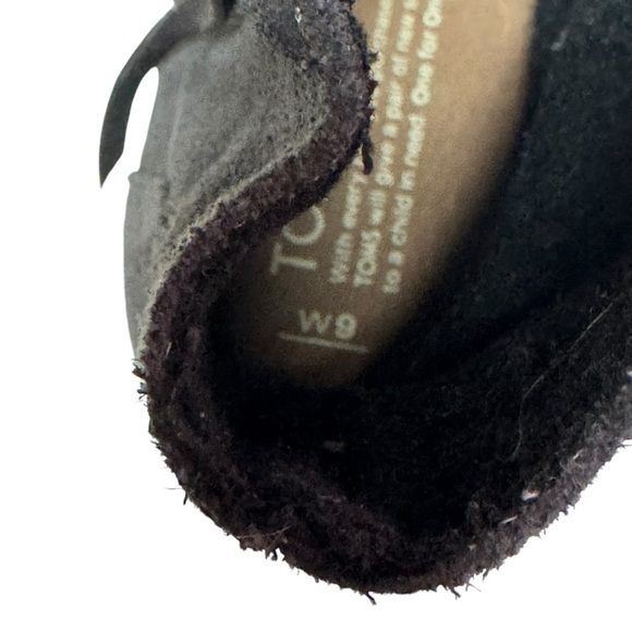 Toms Desert Wedge Ankle Booties Gray Suede Back Zip Women's US 9 - Picture 4 of 7